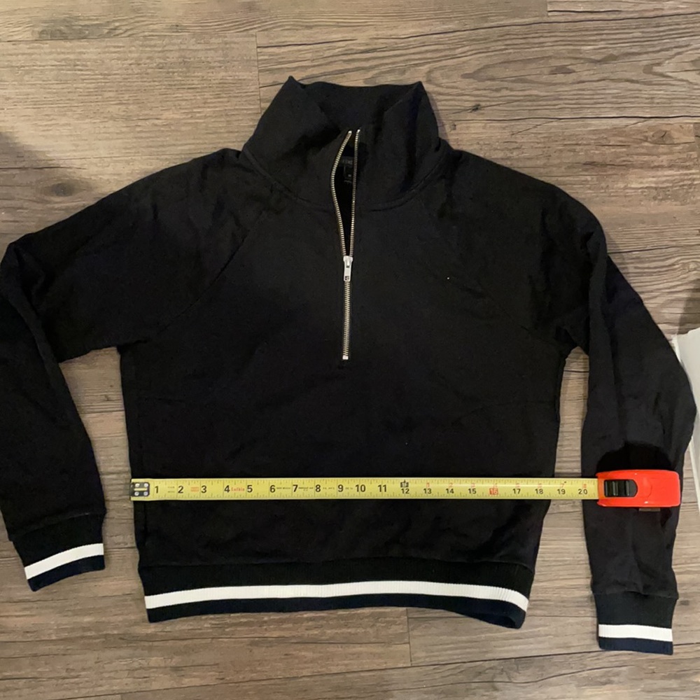 J. Crew black and white half zip sweatshirt